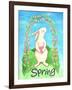 Happy Spring Bunny-Melinda Hipsher-Framed Giclee Print