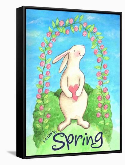 Happy Spring Bunny-Melinda Hipsher-Framed Stretched Canvas