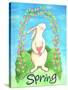 Happy Spring Bunny-Melinda Hipsher-Stretched Canvas