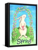 Happy Spring Bunny-Melinda Hipsher-Framed Stretched Canvas