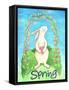 Happy Spring Bunny-Melinda Hipsher-Framed Stretched Canvas