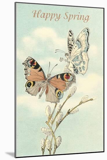 Happy Spring, Butterfly Fairies-null-Mounted Art Print