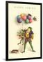 Happy Spring, Frog with Balloons-null-Framed Art Print