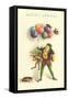 Happy Spring, Frog with Balloons-null-Framed Stretched Canvas