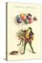 Happy Spring, Frog with Balloons-null-Stretched Canvas