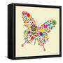 Happy Spring Time Butterfly Composition. File Available-Cienpies Design-Framed Stretched Canvas