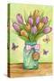 Happy Spring Tulips New-Melinda Hipsher-Stretched Canvas