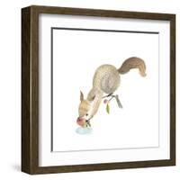 Happy Squirrel-null-Framed Art Print