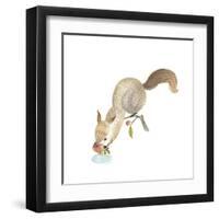 Happy Squirrel-null-Framed Art Print