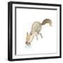 Happy Squirrel-null-Framed Art Print