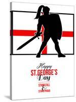 Happy St George Day Stand Tall and Proud Greeting Card-patrimonio-Stretched Canvas