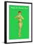 Happy St. Patrick's Day, Bikini Girl-null-Framed Art Print