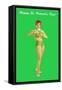 Happy St. Patrick's Day, Bikini Girl-null-Framed Stretched Canvas