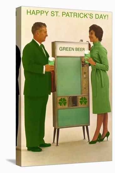 Happy St. Patrick's Day, Green Beer Vending Machine-null-Stretched Canvas