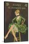 Happy St. Patrick's Day, Woman Showing Legs-null-Stretched Canvas