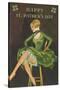 Happy St. Patrick's Day, Woman Showing Legs-null-Stretched Canvas