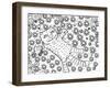 Happy Summer Line Art-Oxana Zaika-Framed Giclee Print