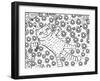 Happy Summer Line Art-Oxana Zaika-Framed Giclee Print