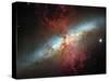 Happy Sweet Sixteen Hubble Telescope Starburst Galaxy M82 Space Photo Art Poster Print-null-Stretched Canvas