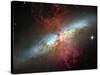 Happy Sweet Sixteen Hubble Telescope Starburst Galaxy M82 Space Photo Art Poster Print-null-Stretched Canvas