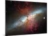 Happy Sweet Sixteen Hubble Telescope Starburst Galaxy M82 Space Photo Art Poster Print-null-Mounted Poster