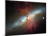 Happy Sweet Sixteen Hubble Telescope Starburst Galaxy M82 Space Photo Art Poster Print-null-Mounted Poster