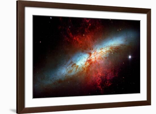Happy Sweet Sixteen Hubble Telescope Starburst Galaxy M82 Space-null-Framed Photo
