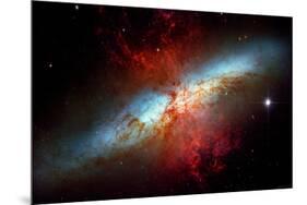 Happy Sweet Sixteen Hubble Telescope Starburst Galaxy M82 Space-null-Mounted Photo