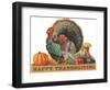 Happy Thanksgiving, Angry Turkey-null-Framed Art Print