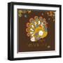 Happy Thanksgiving Beautiful Turkey Card-Alisa Foytik-Framed Art Print