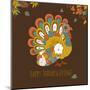 Happy Thanksgiving Beautiful Turkey Card-Alisa Foytik-Mounted Art Print