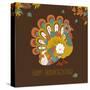 Happy Thanksgiving Beautiful Turkey Card-Alisa Foytik-Stretched Canvas