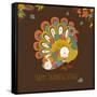 Happy Thanksgiving Beautiful Turkey Card-Alisa Foytik-Framed Stretched Canvas