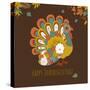 Happy Thanksgiving Beautiful Turkey Card-Alisa Foytik-Stretched Canvas