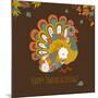 Happy Thanksgiving Beautiful Turkey Card-Alisa Foytik-Mounted Art Print