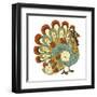 Happy Thanksgiving Beautiful Turkey Card-Alisa Foytik-Framed Art Print