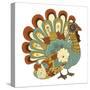 Happy Thanksgiving Beautiful Turkey Card-Alisa Foytik-Stretched Canvas