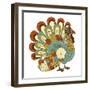 Happy Thanksgiving Beautiful Turkey Card-Alisa Foytik-Framed Art Print