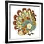 Happy Thanksgiving Beautiful Turkey Card-Alisa Foytik-Framed Art Print