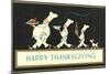 Happy Thanksgiving, Procession of Chefs-null-Mounted Art Print