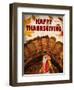 Happy Thanksgiving Turkey-Kimberly Allen-Framed Art Print