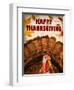 Happy Thanksgiving Turkey-Kimberly Allen-Framed Art Print