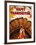 Happy Thanksgiving Turkey-Kimberly Allen-Framed Art Print