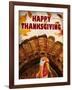 Happy Thanksgiving Turkey-Kimberly Allen-Framed Art Print