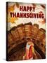 Happy Thanksgiving Turkey-Kimberly Allen-Stretched Canvas