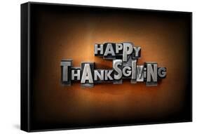 Happy Thanksgiving-enterlinedesign-Framed Stretched Canvas