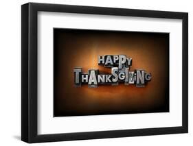 Happy Thanksgiving-enterlinedesign-Framed Photographic Print