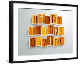 Happy Thanksgiving-aispl-Framed Art Print