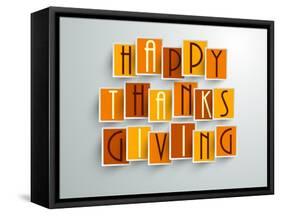 Happy Thanksgiving-aispl-Framed Stretched Canvas