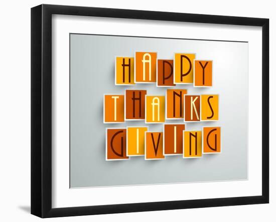 Happy Thanksgiving-aispl-Framed Art Print
